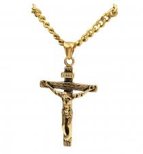 Jesus 5.1 X 3.2 CM / Goldplated - Oxyden / - 60 CM / 5 MM /